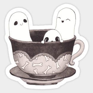 Haunted tea cup ride Sticker